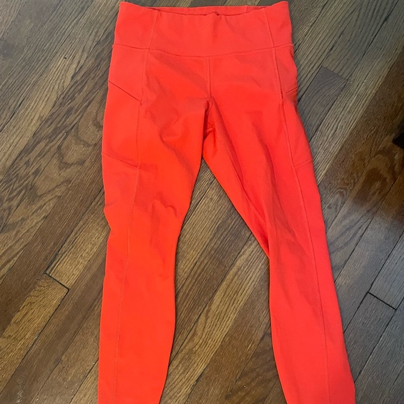 Athleta red/orange leggings small - Picture 3 of 4